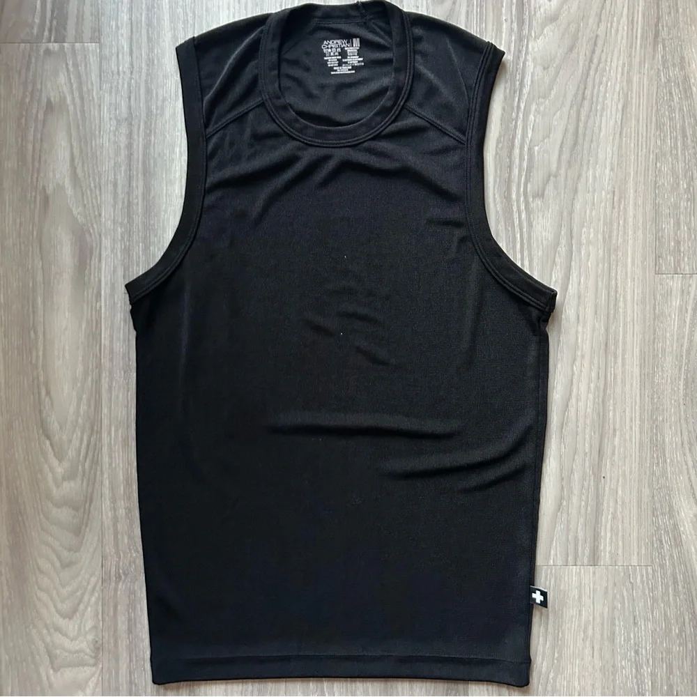 Andrew Christian | Sensual Rib Muscle T-Shirt in Black (Medium) - Picture 2 of 16